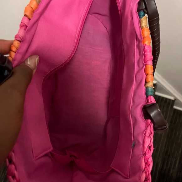 Multi color cornhusk woven bag - Picture 5 of 5